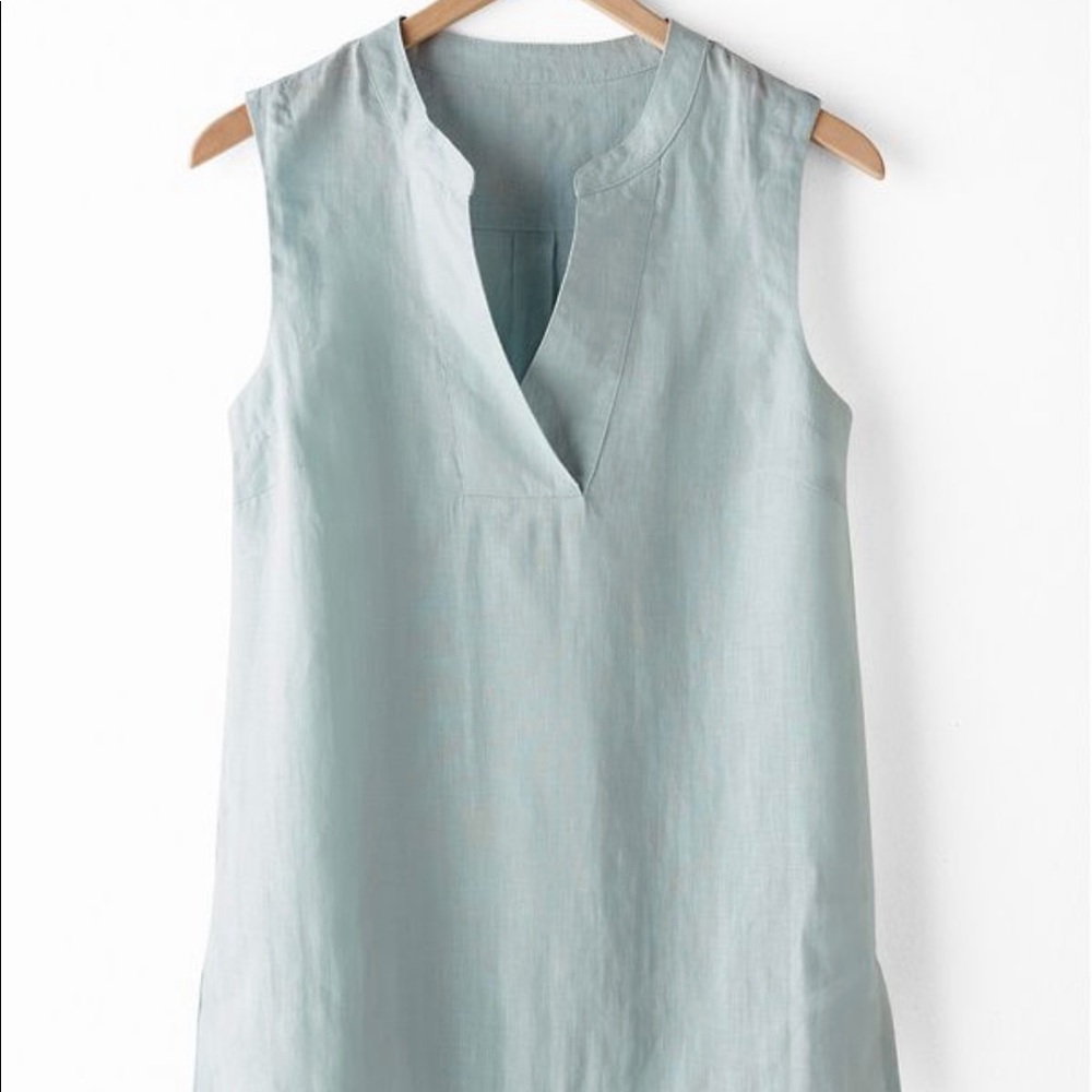 🌿Garnet Hill Sleeveless Linen Tunic • NWT